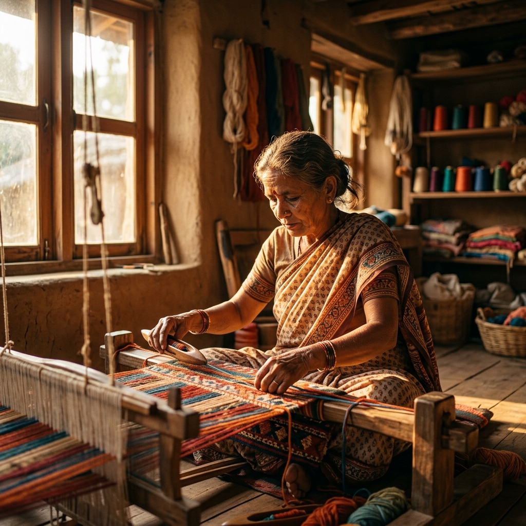 Artisan hands crafting